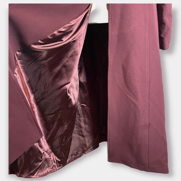Guess Like- New Trench Jacket Coat Long Sleeve Wine Burgundy Size Large - Picture 5 of 7